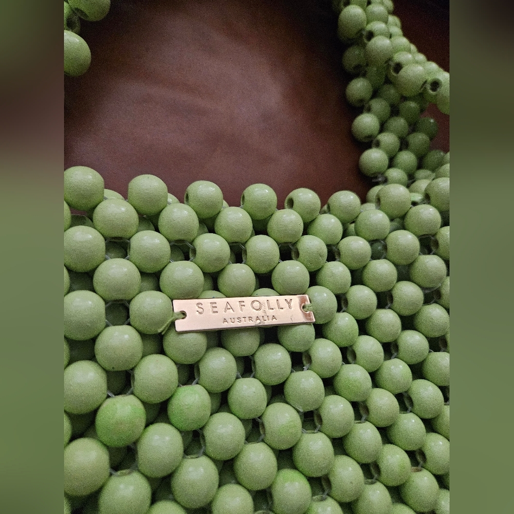 Seafolly Green Beaded Women's Bag - Picture 2 of 4